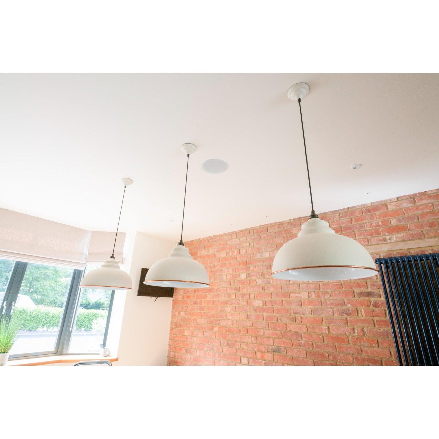 White Gloss Harborne Pendant in Teasel | From The Anvil-Harborne-Yester Home