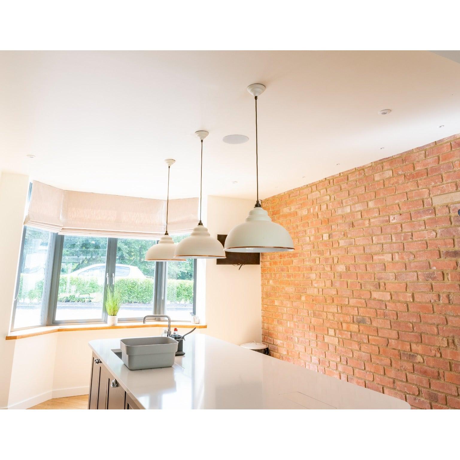 White Gloss Harborne Pendant in Teasel | From The Anvil-Harborne-Yester Home