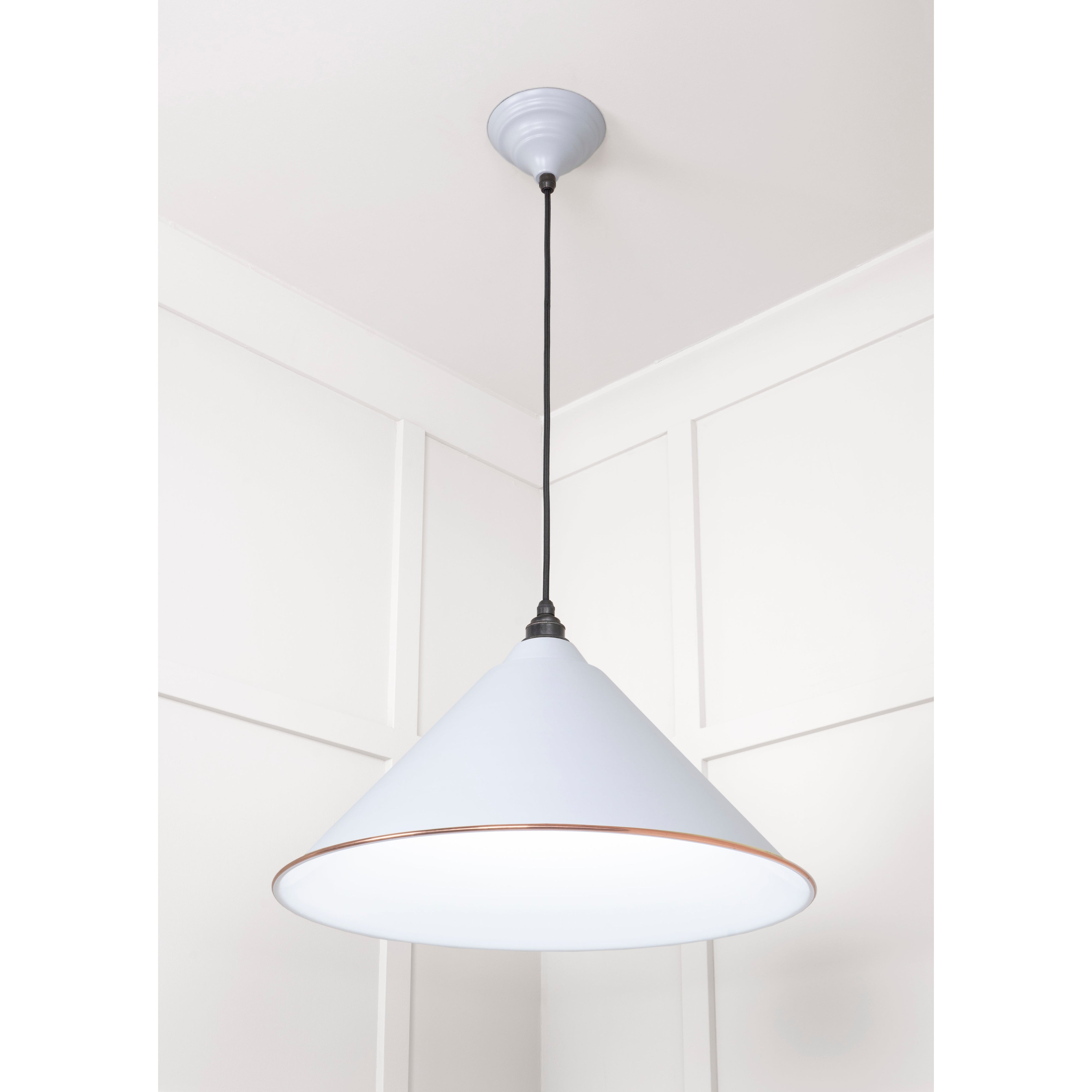 White Gloss Hockley Pendant in Birch | From The Anvil-Hockley-Yester Home
