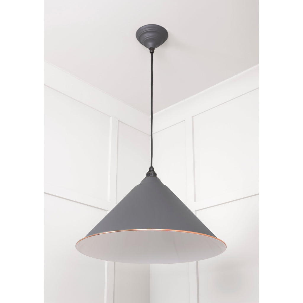 White Gloss Hockley Pendant in Bluff | From The Anvil-Hockley-Yester Home