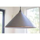 White Gloss Hockley Pendant in Bluff | From The Anvil-Hockley-Yester Home