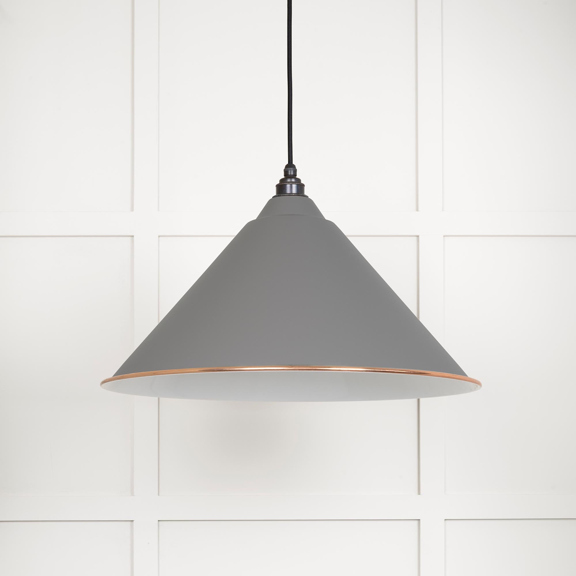 White Gloss Hockley Pendant in Bluff | From The Anvil - Hockley - From The Anvil - Yester Home