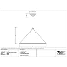 White Gloss Hockley Pendant in Copper | From The Anvil - Hockley - From The Anvil - Yester Home