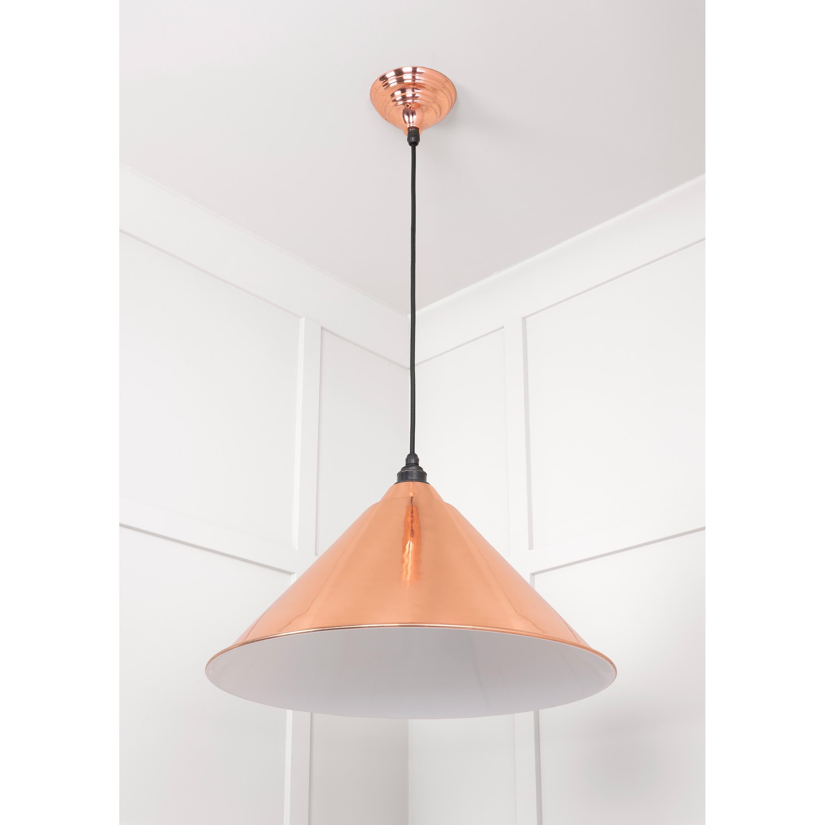 White Gloss Hockley Pendant in Copper | From The Anvil - Hockley - From The Anvil - Yester Home
