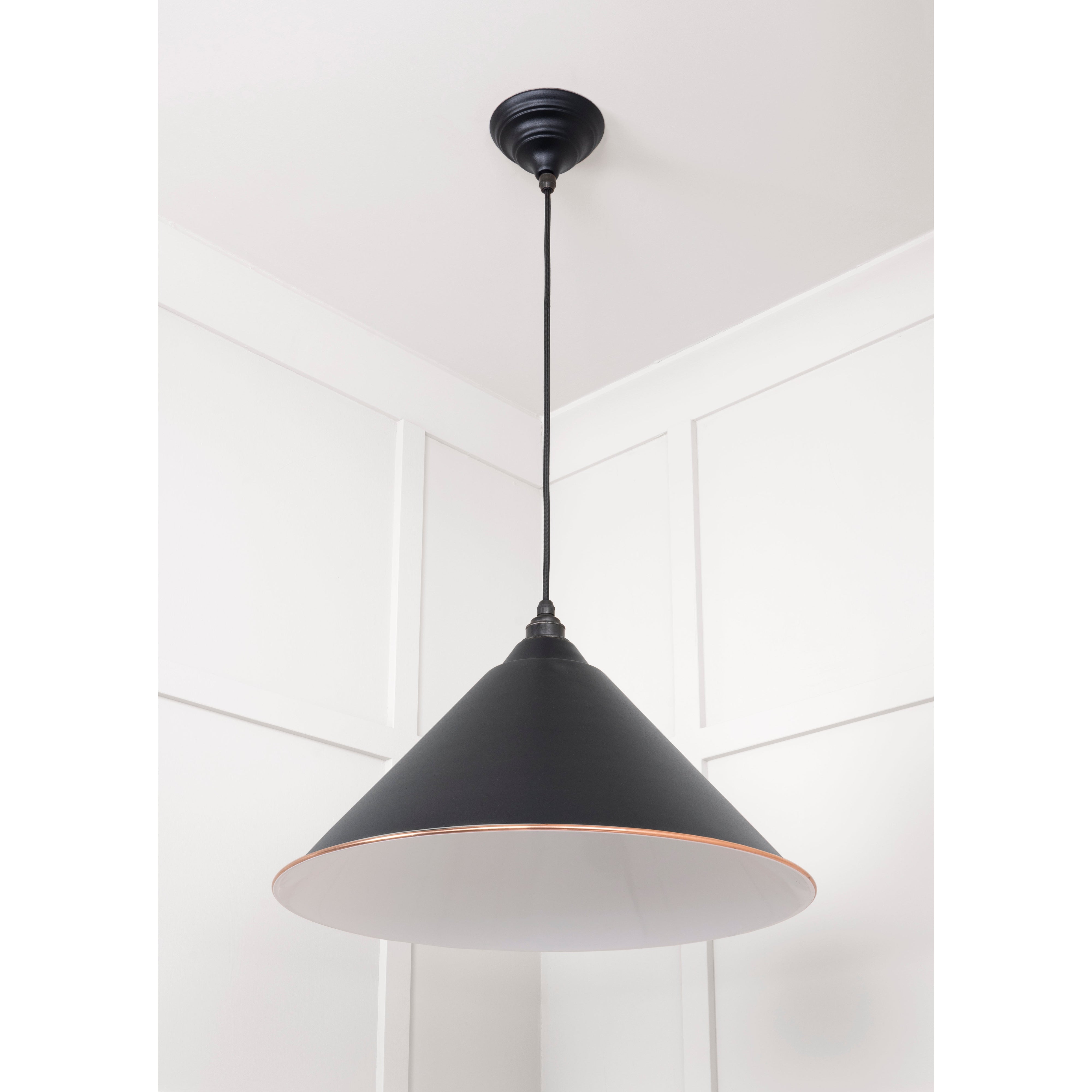 White Gloss Hockley Pendant in Elan Black | From The Anvil-Hockley-Yester Home
