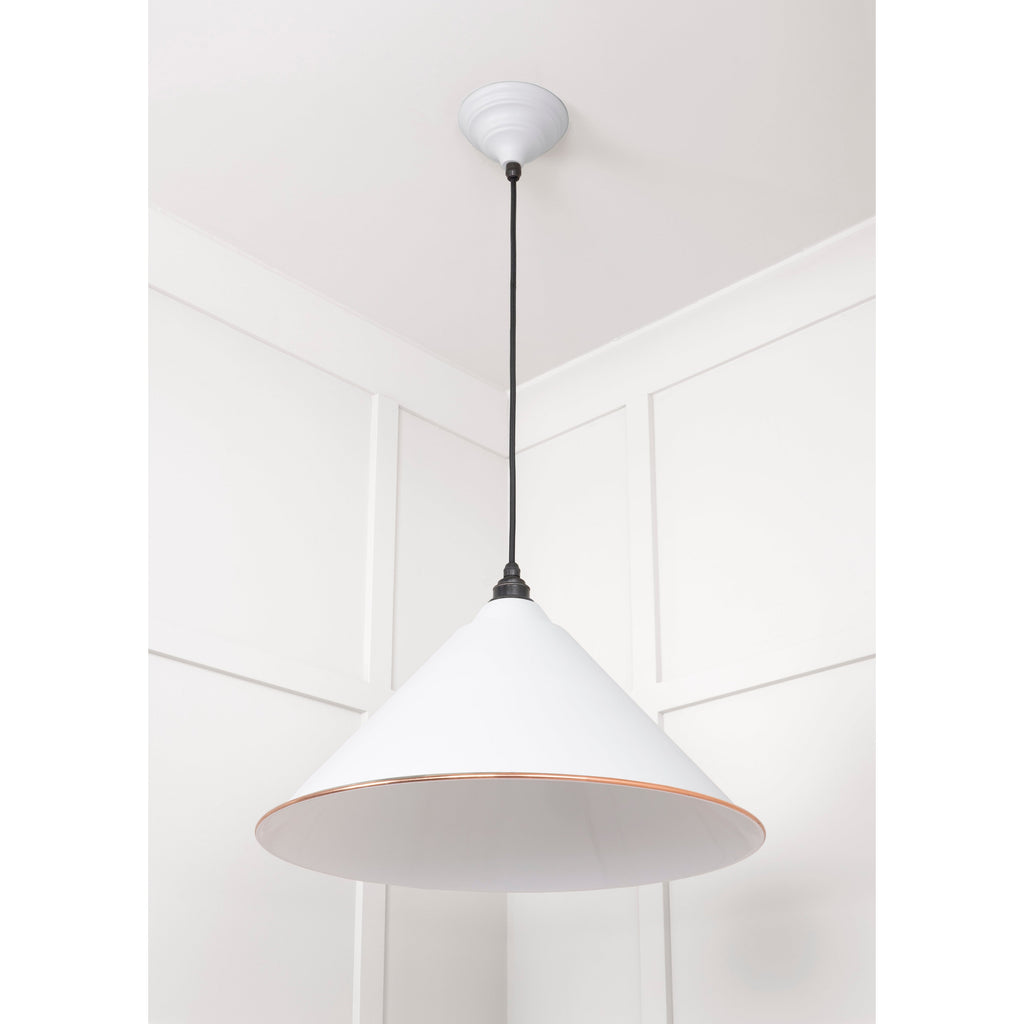 White Gloss Hockley Pendant in Flock | From The Anvil