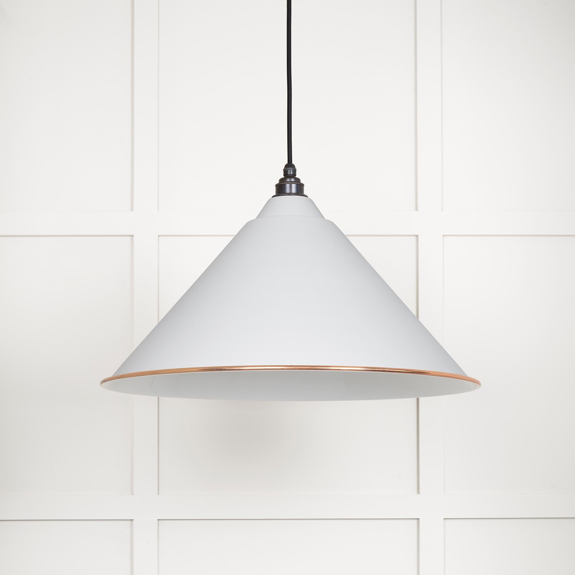 White Gloss Hockley Pendant in Flock | From The Anvil - Hockley - From The Anvil - Yester Home