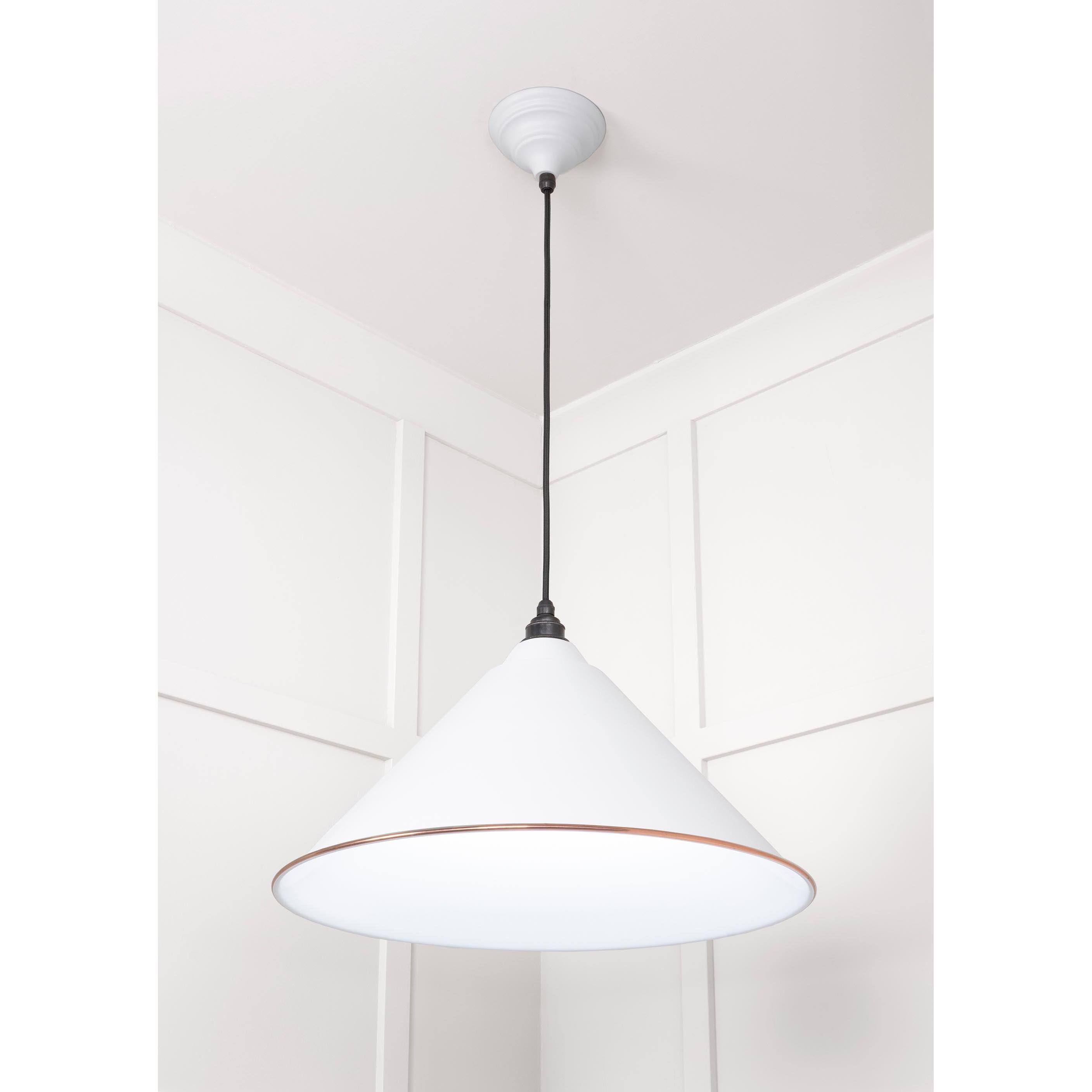 White Gloss Hockley Pendant in Flock | From The Anvil - Hockley - From The Anvil - Yester Home