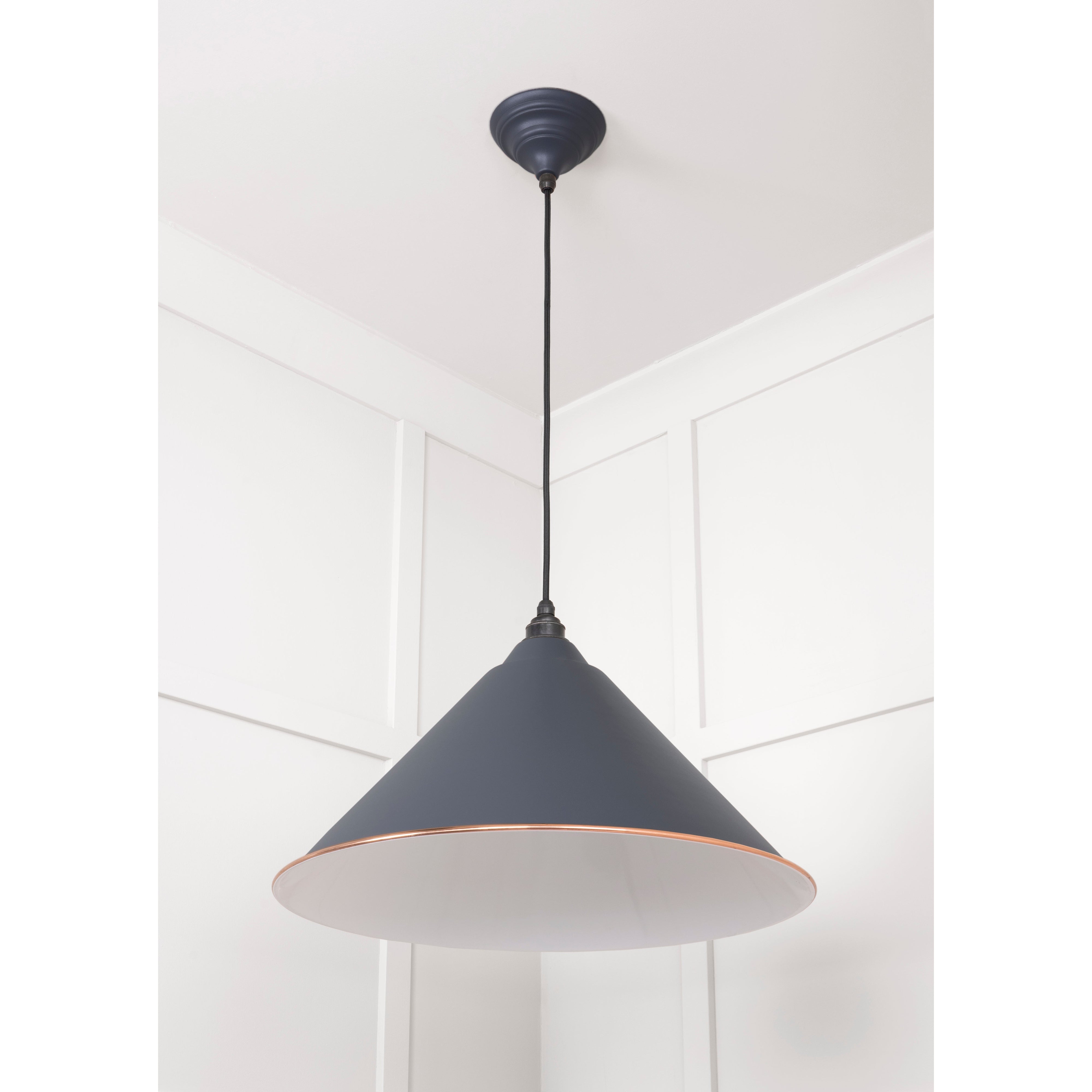 White Gloss Hockley Pendant in Slate | From The Anvil-Hockley-Yester Home