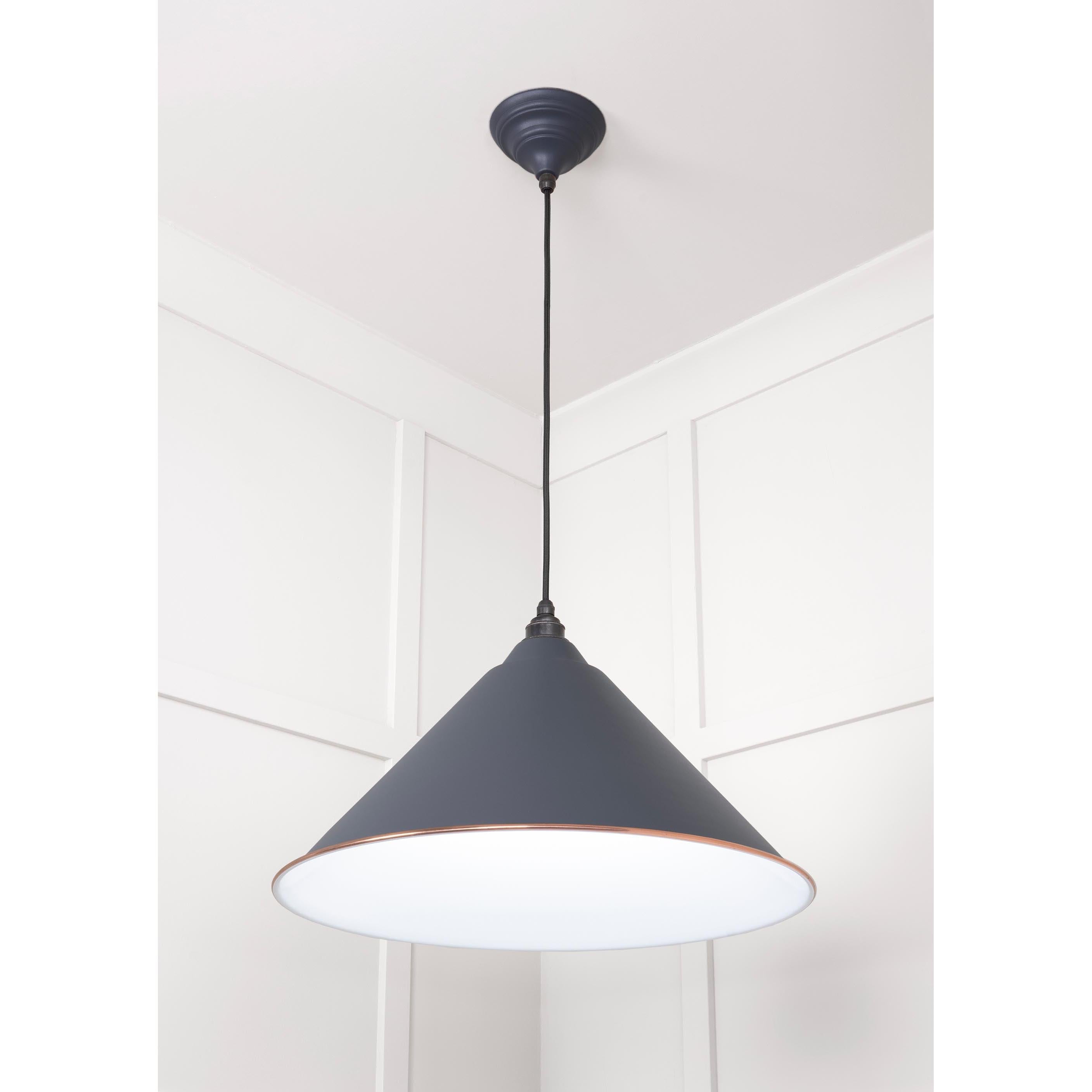 White Gloss Hockley Pendant in Slate | From The Anvil - Hockley - From The Anvil - Yester Home