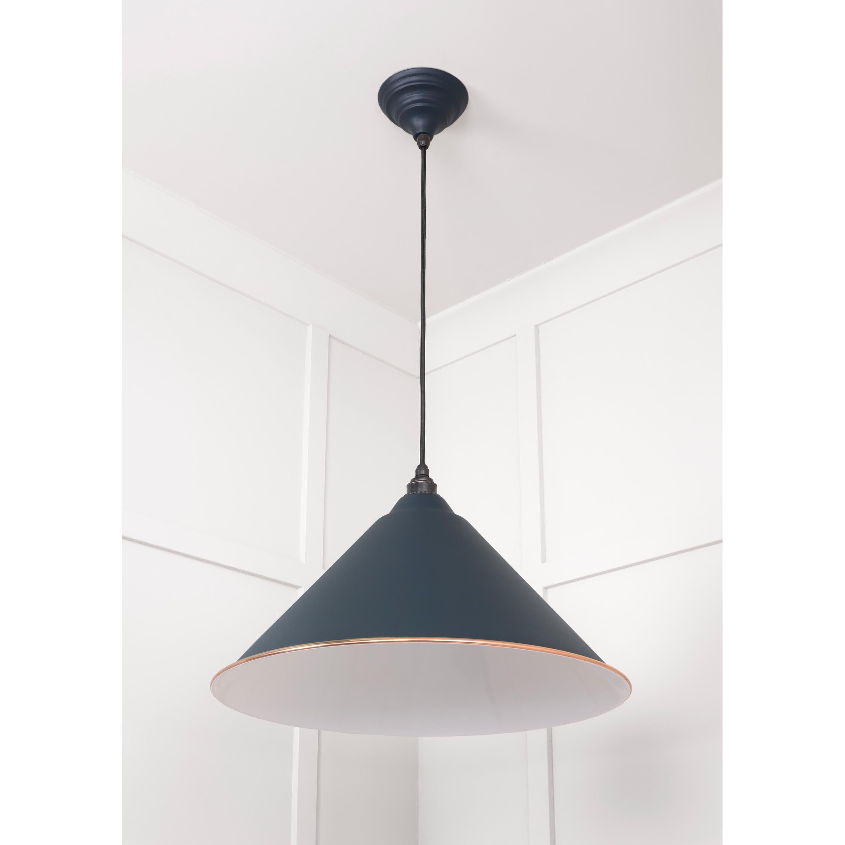 White Gloss Hockley Pendant in Soot | From The Anvil - Hockley - From The Anvil - Yester Home