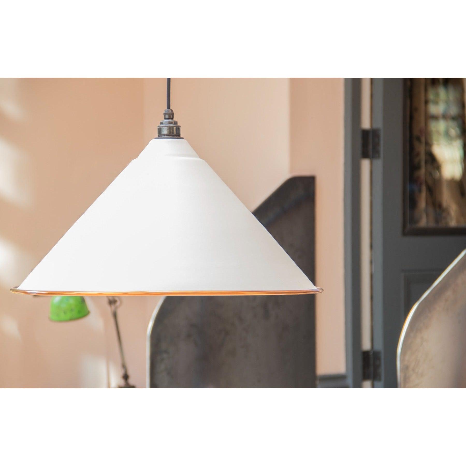 White Gloss Hockley Pendant in Teasel | From The Anvil-Hockley-Yester Home