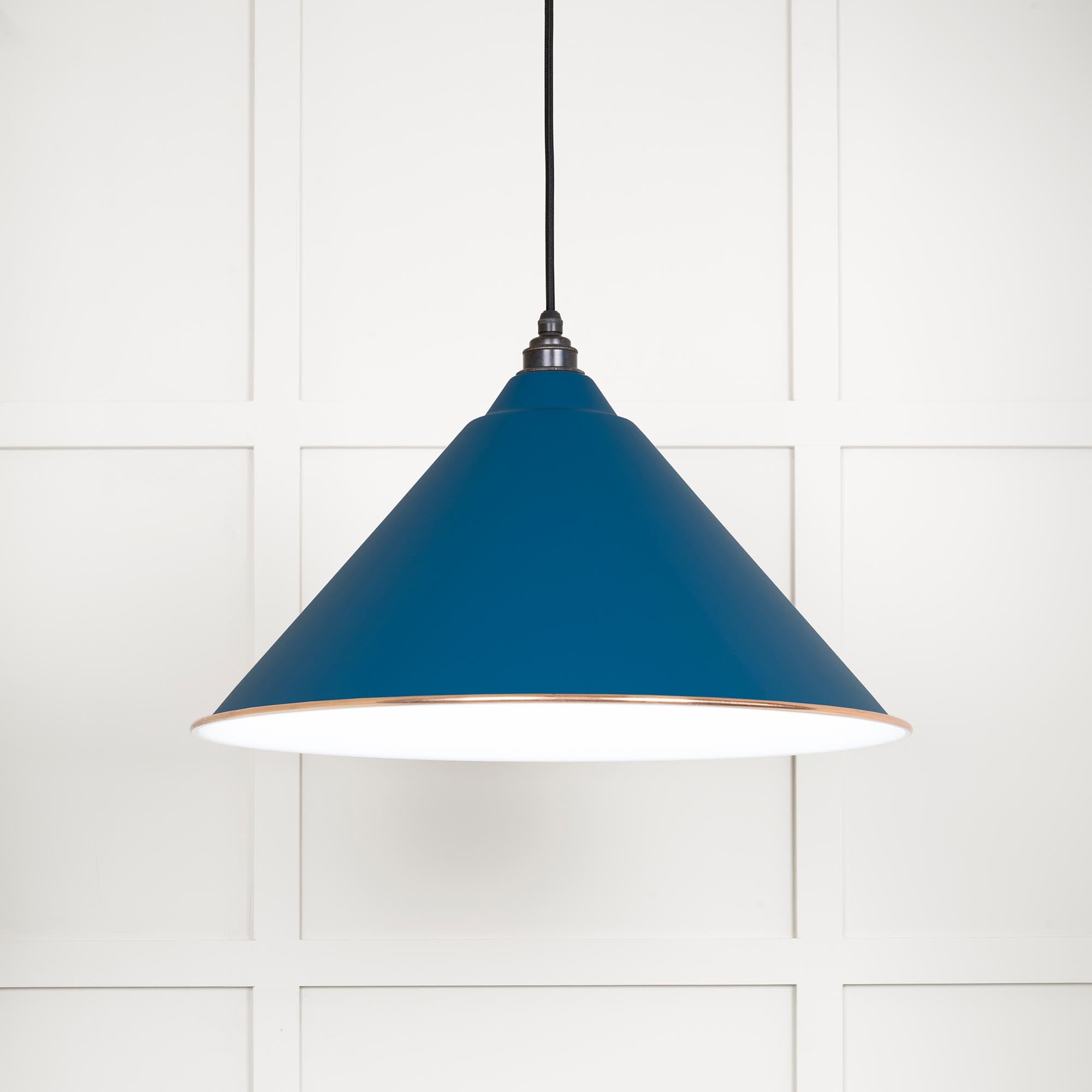 White Gloss Hockley Pendant in Upstream | From The Anvil - Hockley - From The Anvil - Yester Home