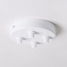 White Steel 100mm Ceiling Rose - All Outlet Options-Ceiling Rose-Yester Home