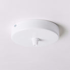 White Steel 100mm Ceiling Rose - All Outlet Options-Ceiling Rose-Yester Home