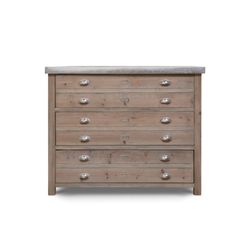 Wooden Aldsworth Architect's Drawer Unit-Drawer Units-Yester Home