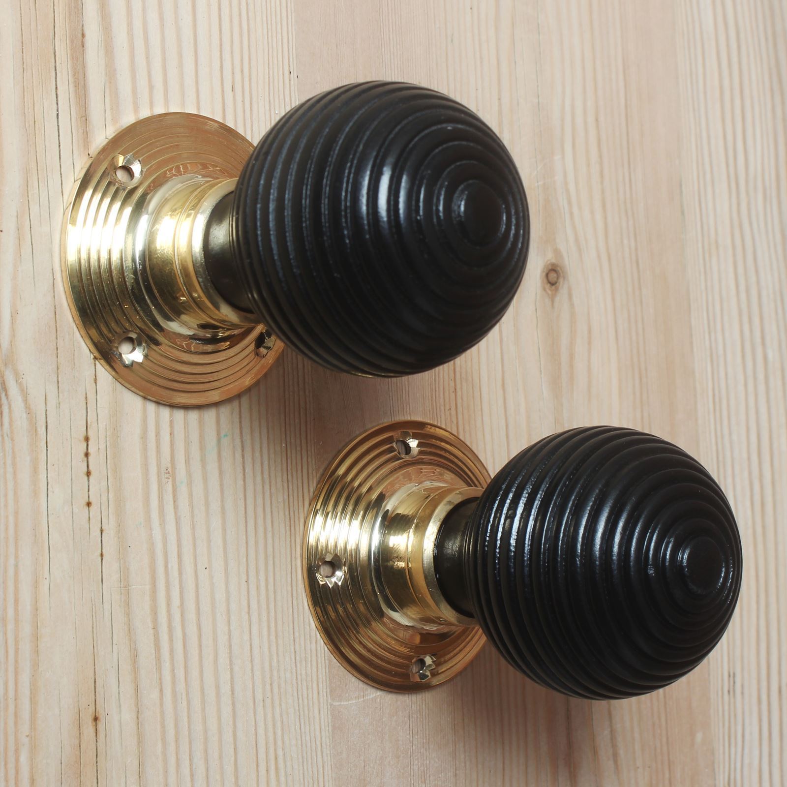 eBuilderDirect Antique Brass Lock Door Round Knob Handle  Entry/Privacy/Passage/Dummy/Deadbolt 5765AB (Front Door Handle Set Keyed  Alike)（並行輸入品）