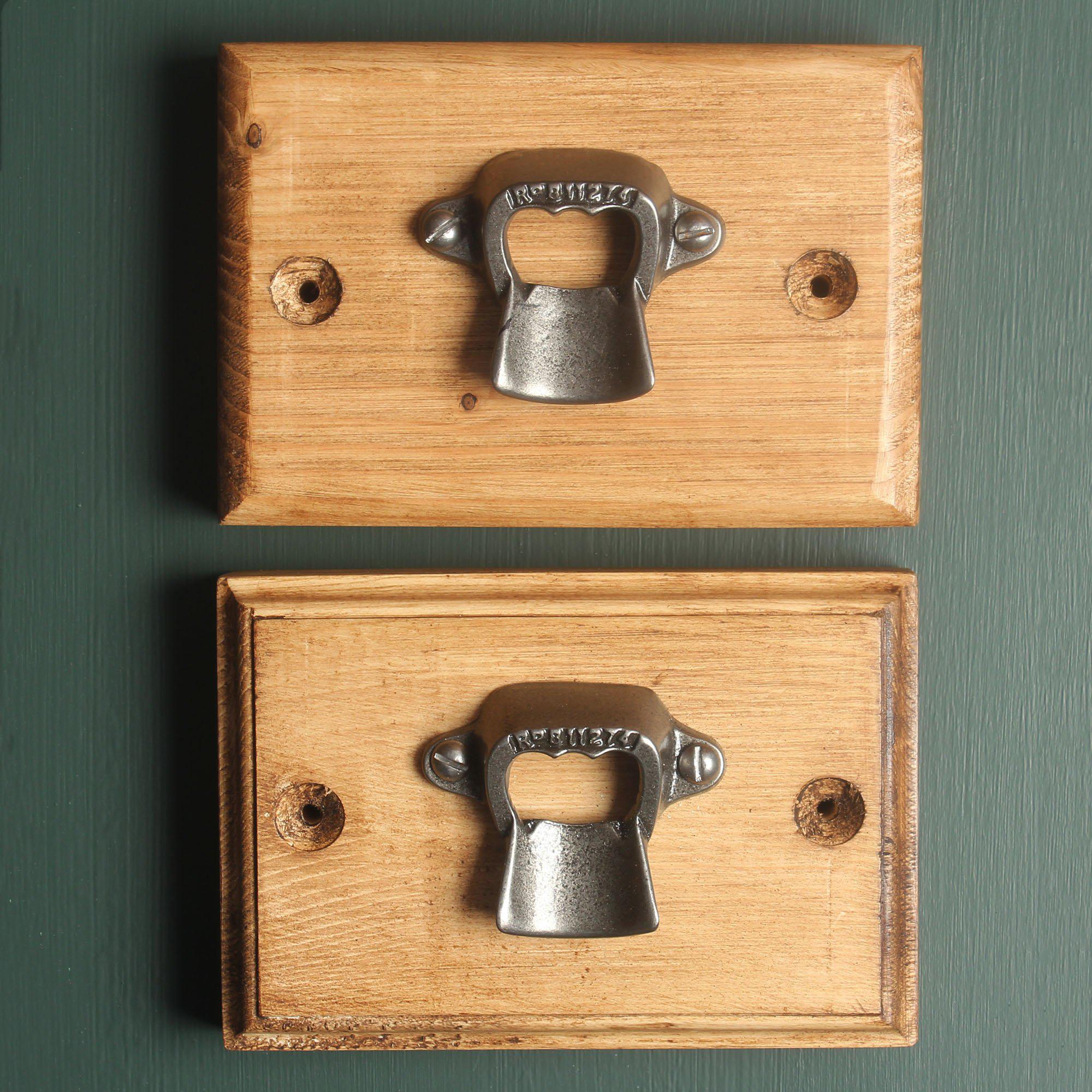 Wooden Wall Mounted Bottle Opener-Bottle Openers-Yester Home