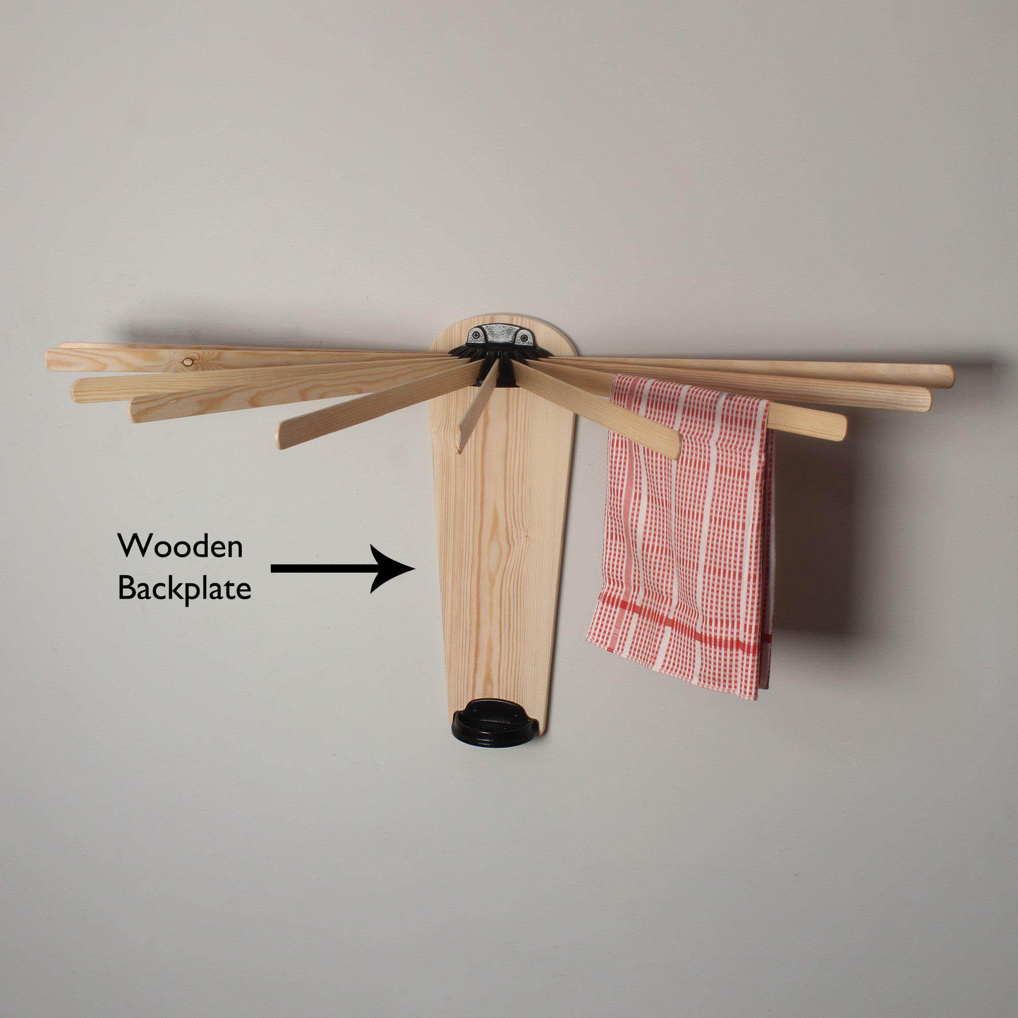 Wooden Wall Mounted Clothes Dryer Yester Home