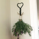 Wrought Iron Love Heart Hook · Black ·-Coat Hooks-Yester Home