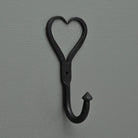 Wrought Iron Love Heart Hook · Black · - Coat Hooks - Yester Home - Yester Home