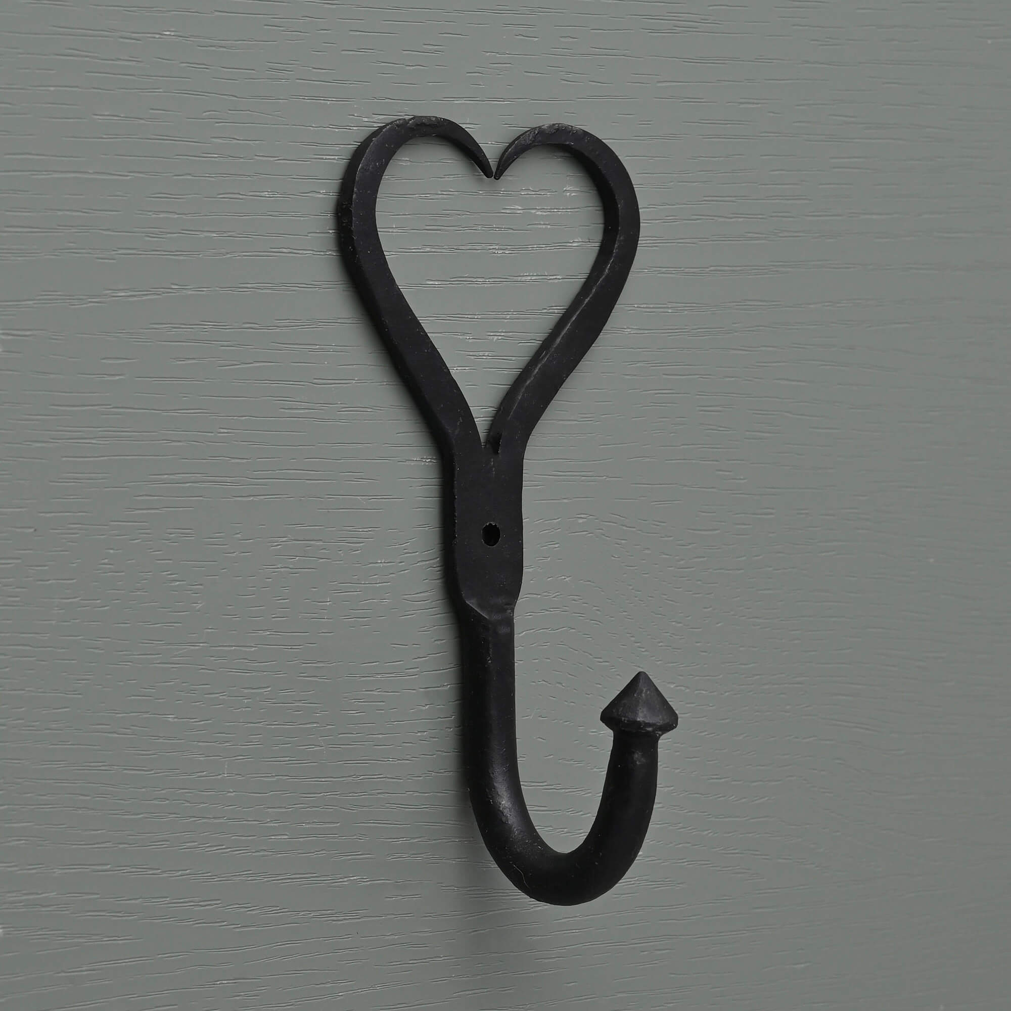 Wrought Iron Love Heart Hook · Black · - Coat Hooks - Yester Home - Yester Home