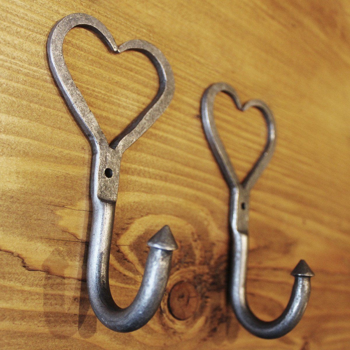 Wrought Iron Love Heart Hook · Iron ·-Coat Hooks-Yester Home