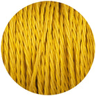 Yellow Twisted Fabric Braided Cable-Fabric Cable-Yester Home