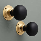 Ebonised Bun Mortice/Rim Knob Set - Door Knobs - Yester Home - Yester Home