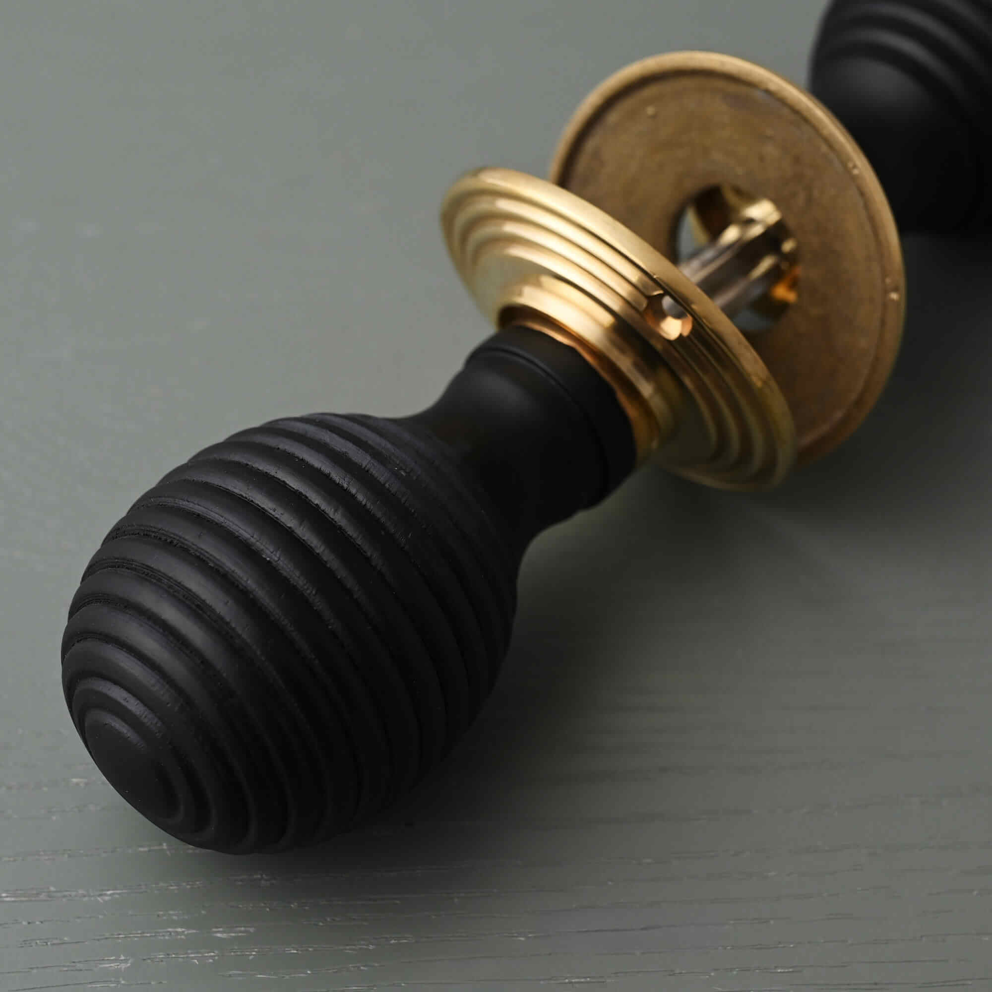 Traditional Oval Wooden Beehive Mortice/Rim Door Knobs - Mortice Knobs - Yester Home - Yester Home