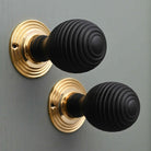 Traditional Oval Wooden Beehive Mortice/Rim Door Knobs - Mortice Knobs - Yester Home - Yester Home