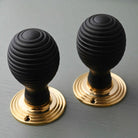 Traditional Oval Wooden Beehive Mortice/Rim Door Knobs - Mortice Knobs - Yester Home - Yester Home