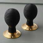 Traditional Oval Wooden Beehive Mortice/Rim Door Knobs - Mortice Knobs - Yester Home - Yester Home