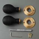 Traditional Oval Wooden Beehive Mortice/Rim Door Knobs - Mortice Knobs - Yester Home - Yester Home