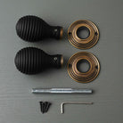 Traditional Oval Wooden Beehive Mortice/Rim Door Knobs - Mortice Knobs - Yester Home - Yester Home