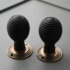 Traditional Oval Wooden Beehive Mortice/Rim Door Knobs - Mortice Knobs - Yester Home - Yester Home