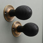 Traditional Oval Wooden Beehive Mortice/Rim Door Knobs - Mortice Knobs - Yester Home - Yester Home