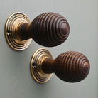 Traditional Oval Wooden Beehive Mortice/Rim Door Knobs - Mortice Knobs - Yester Home - Yester Home