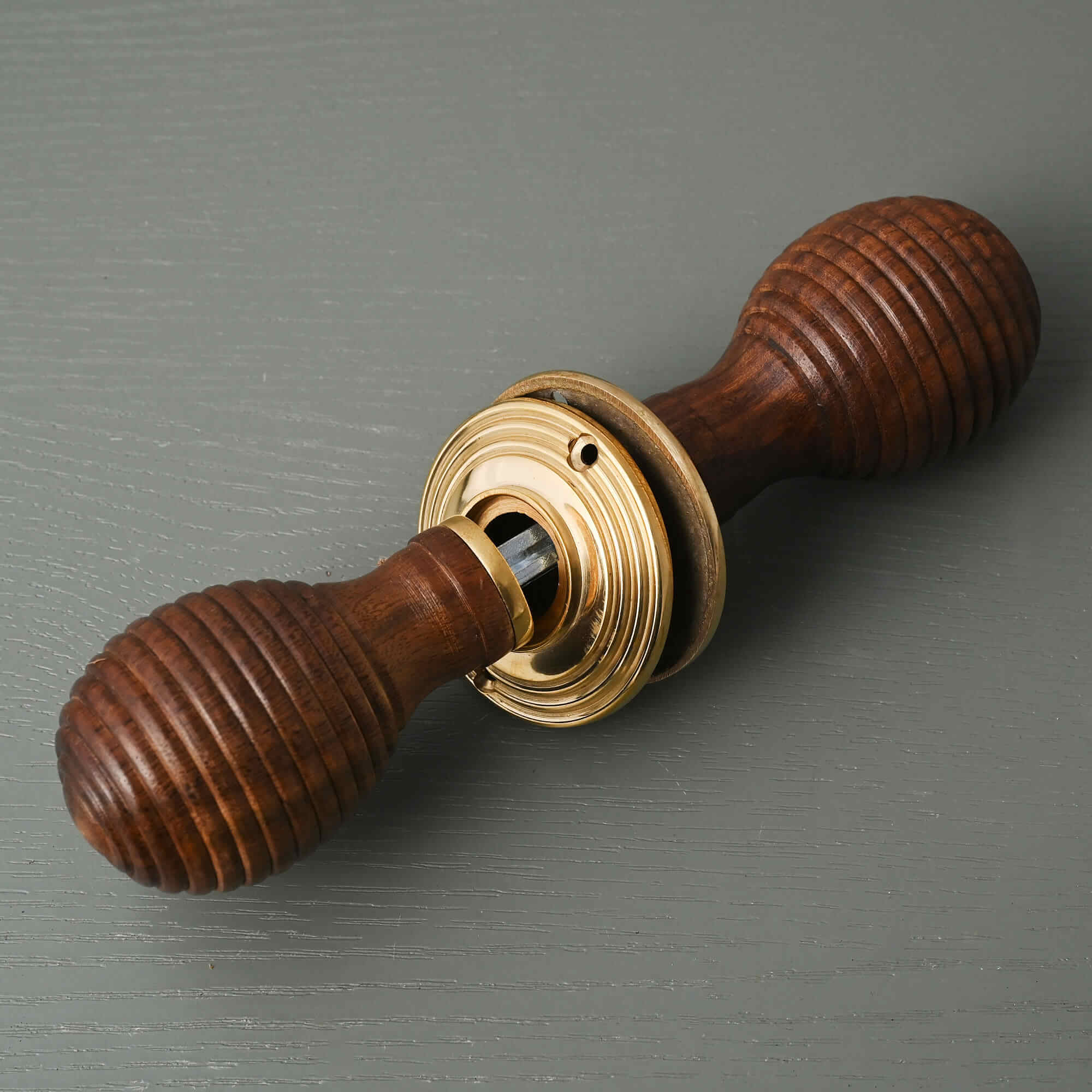 Traditional Oval Wooden Beehive Mortice/Rim Door Knobs - Mortice Knobs - Yester Home - Yester Home