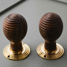 Traditional Oval Wooden Beehive Mortice/Rim Door Knobs - Mortice Knobs - Yester Home - Yester Home