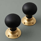 Ebonised Bun Mortice/Rim Knob Set - Door Knobs - Yester Home - Yester Home