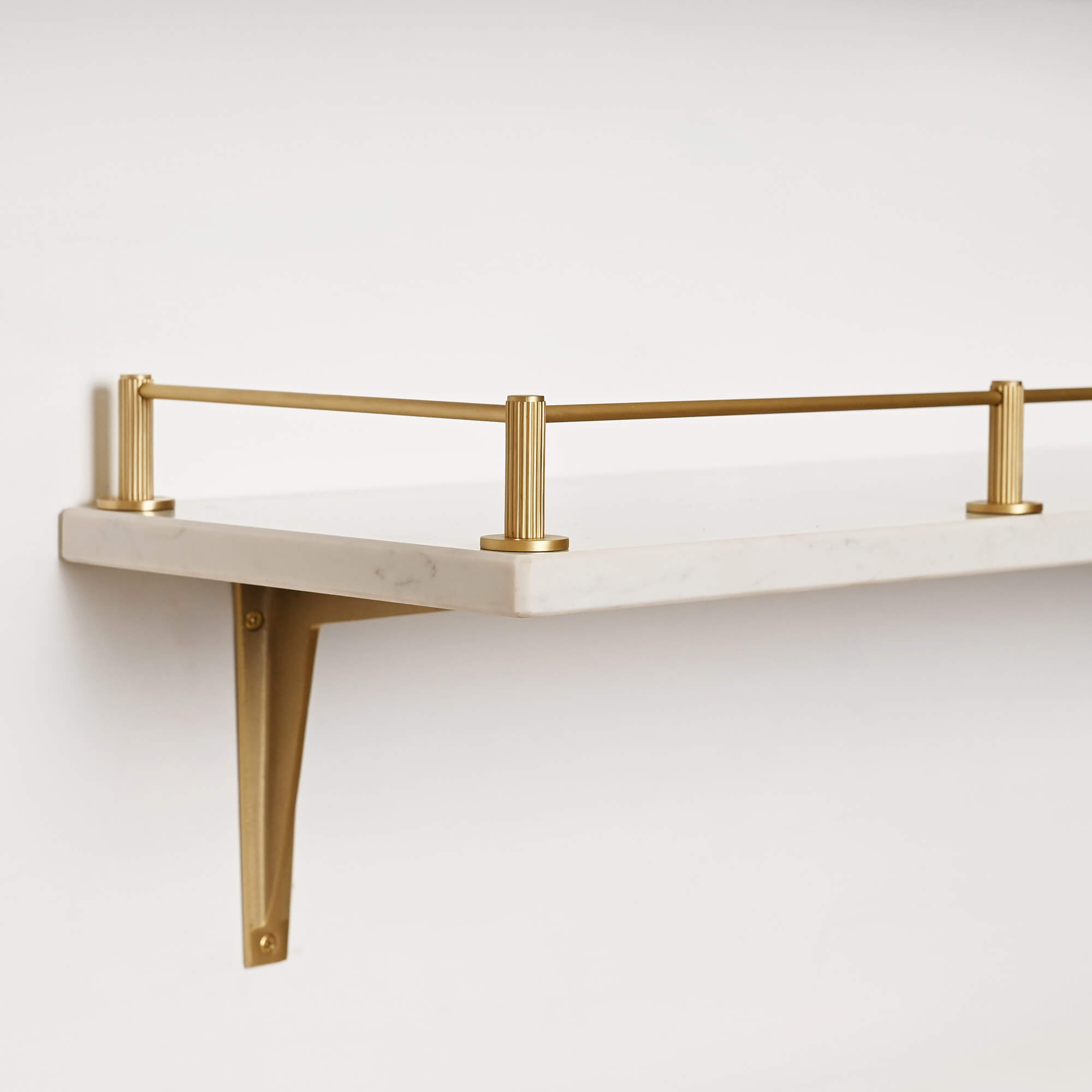 Claverley Gallery Shelf Rail | Brushed Satin Brass Lacquered - Gallery Rails - Yester Home - Yester Home