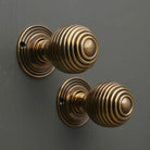 Traditional Oval Brass Beehive Mortice/Rim Door Knobs - Mortice Knobs - Yester Home - Yester Home