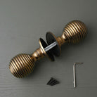 Traditional Oval Brass Beehive Mortice/Rim Door Knobs - Mortice Knobs - Yester Home - Yester Home
