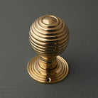 Traditional Oval Brass Beehive Mortice/Rim Door Knobs - Mortice Knobs - Yester Home - Yester Home