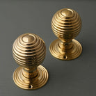 Traditional Oval Brass Beehive Mortice/Rim Door Knobs - Mortice Knobs - Yester Home - Yester Home