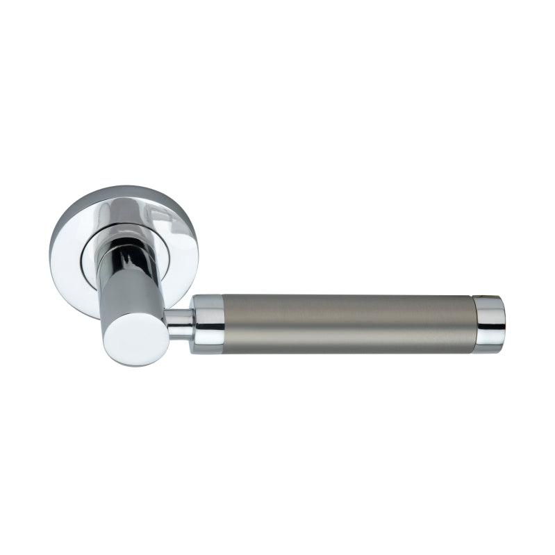 Zest Lever Door Handle Dual Tone-Levers on Rose-Yester Home