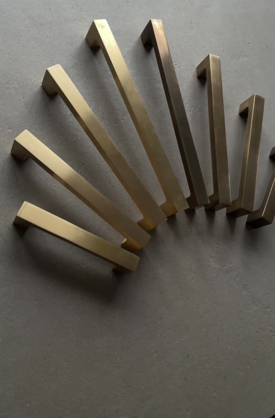 Aged Brass Kitchen D Pull Handles