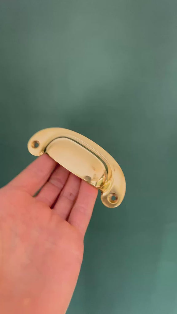 polished brass pull